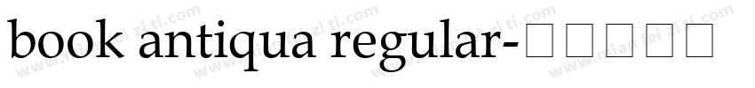 book antiqua regular字体转换